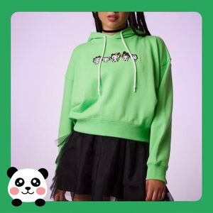 Forever 21 X Hello Kitty & Friends Halloween Skeleton Print Hoodie Green Size S